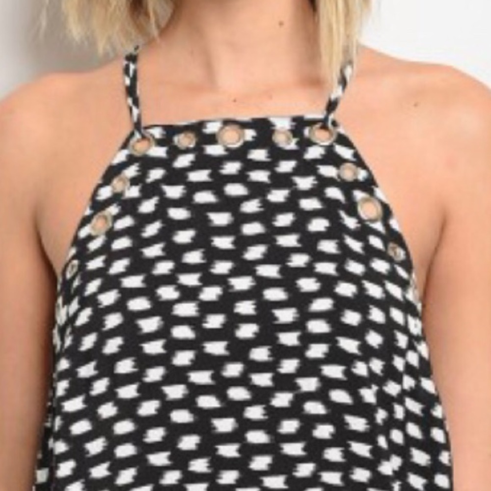 BLACK SPICE HALTER DRESS - Picture 4 of 6